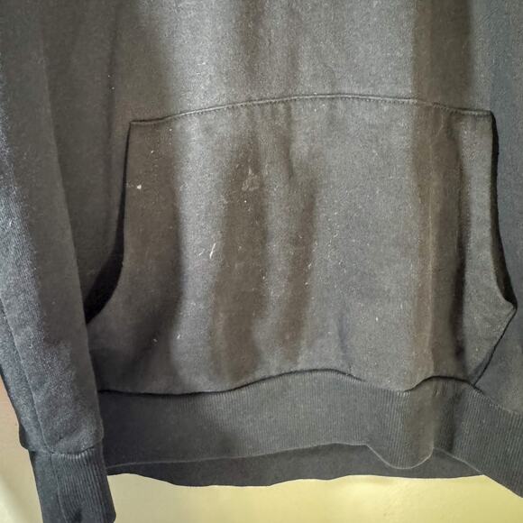 Young & Reckless Los Angeles Side Stripe Hoodie | Black Red Script Pullover - Picture 3 of 6